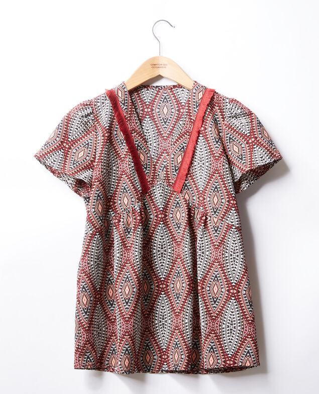 Printed blouse Brown