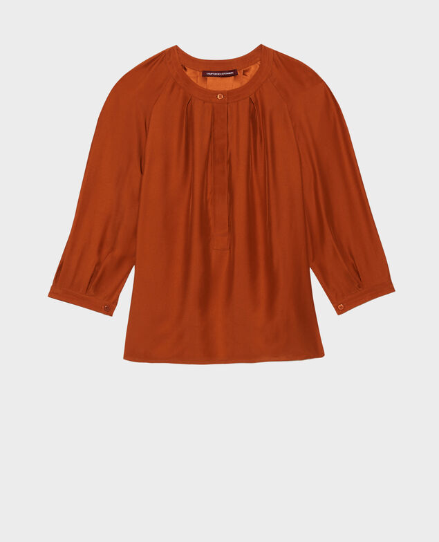 Loose silk blouse Umber
