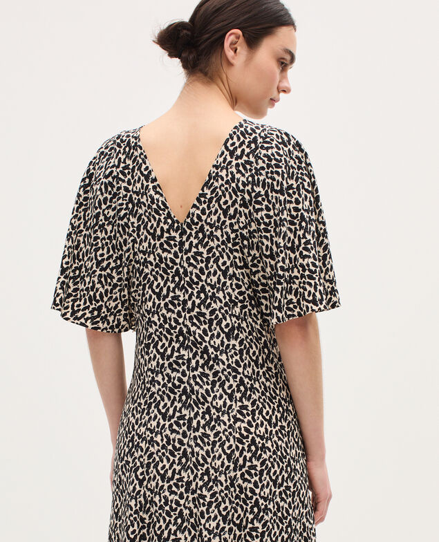 Silky maxi dress K010 leo ecru