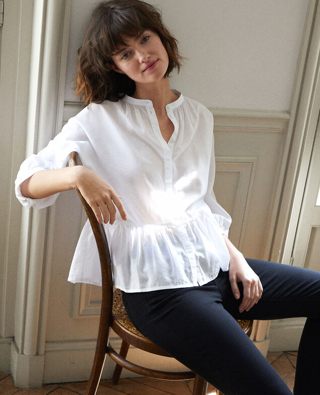 Peplum blouse White
