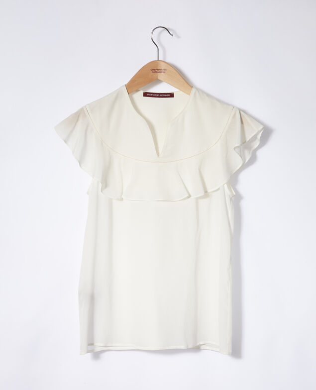 Frilly blouse White