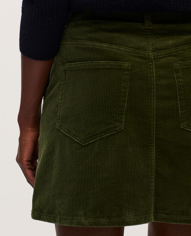 Corduroy mini skirt U550 green