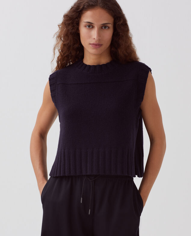 Wool tank top H695 night sky