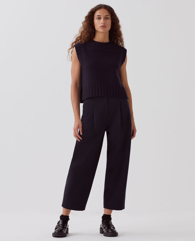 PEGGY - Carrot trousers I698 navy melange