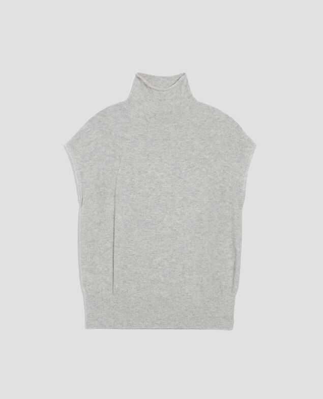 Sleeveless cashmere jumper I020 ashen gray