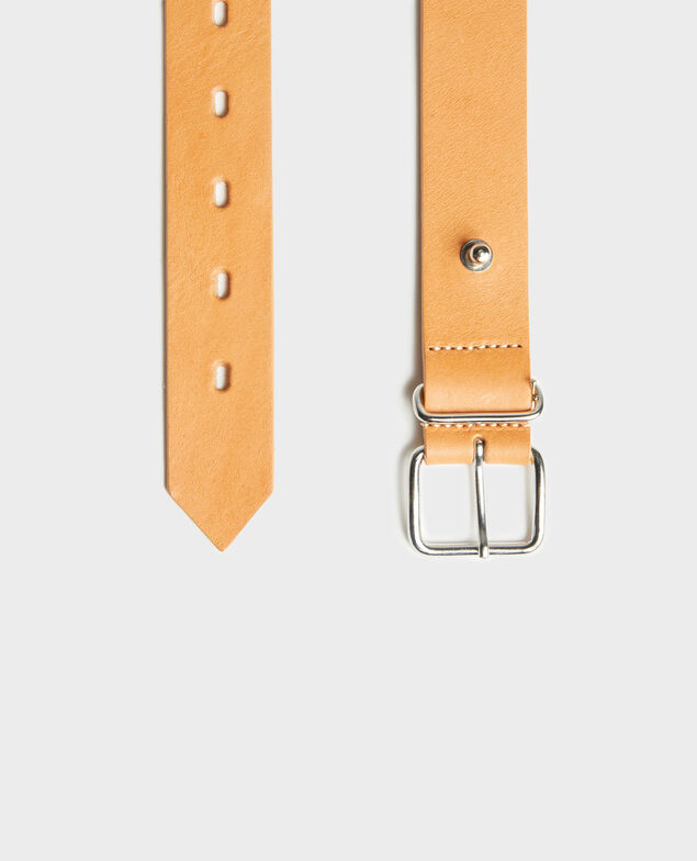 Leather belt Camel