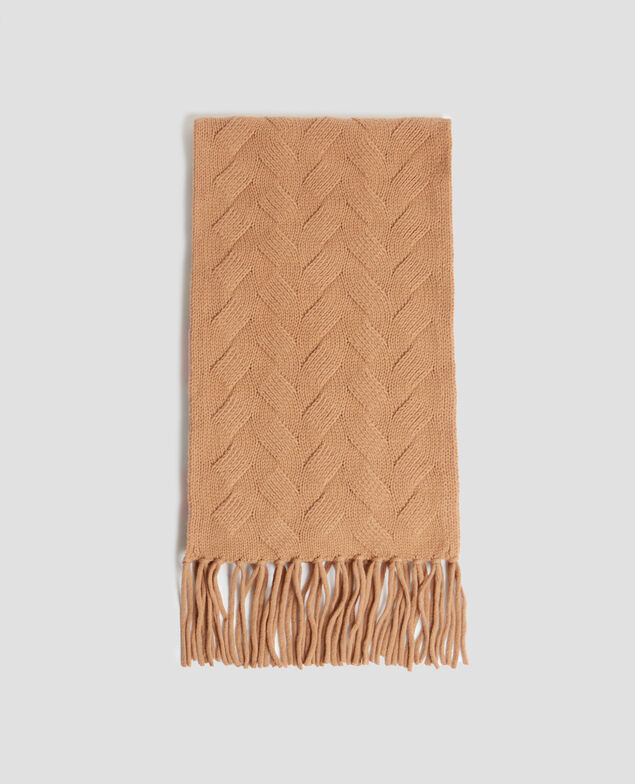 Wool scarf I321 camel