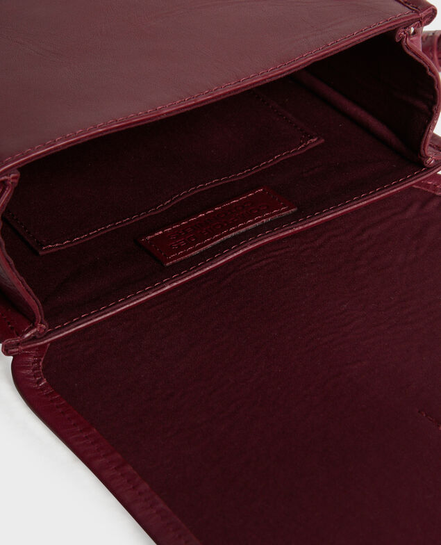Small leather shoulder bag Cabernet