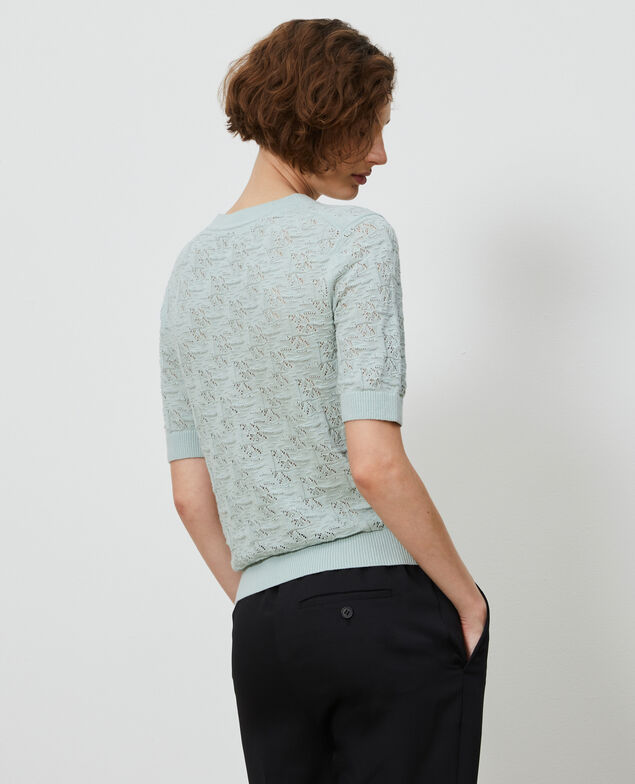Linen and cotton jumper Blue haze