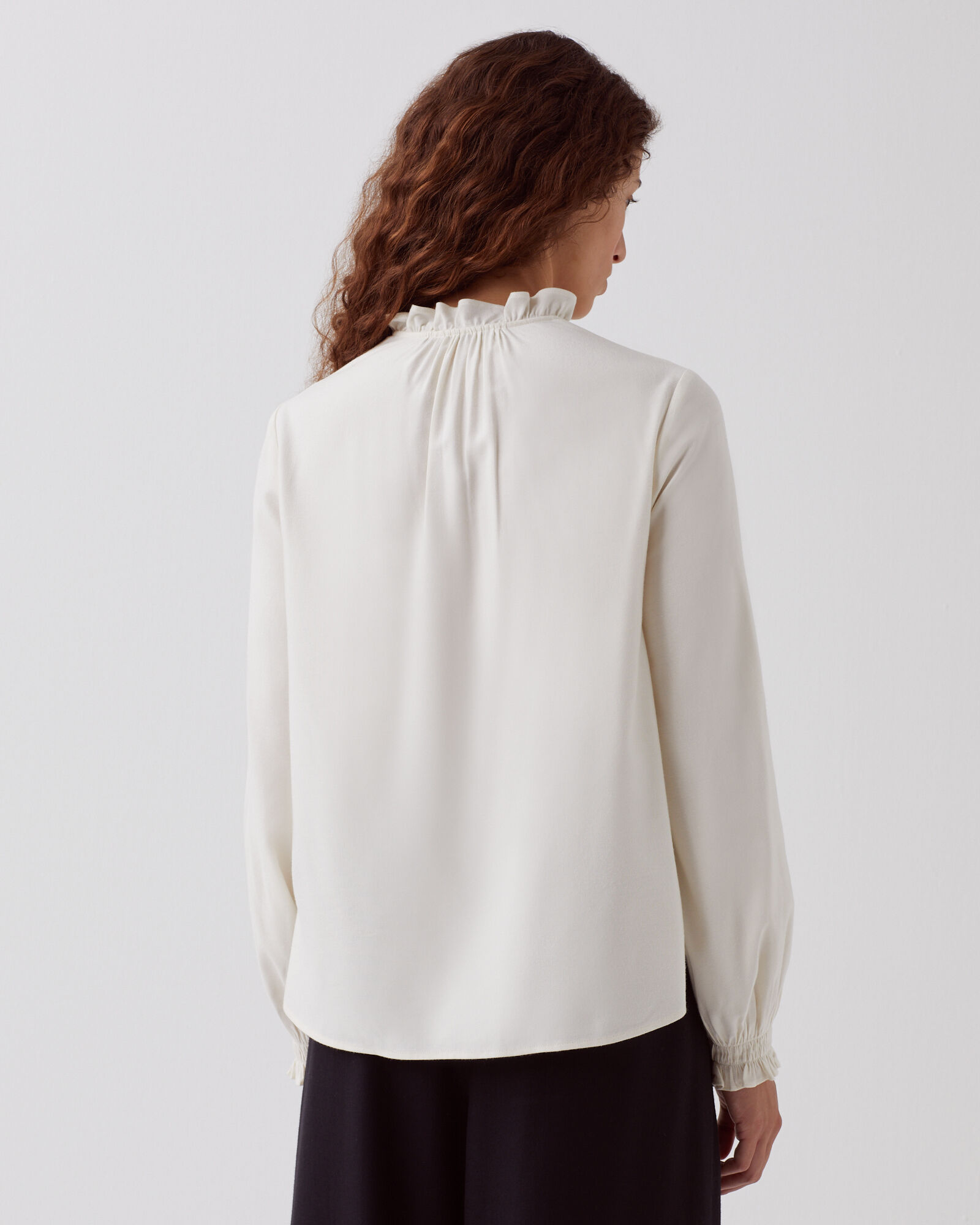 Ruffle neck blouse papyrus creme - Comptoir des Cotonniers