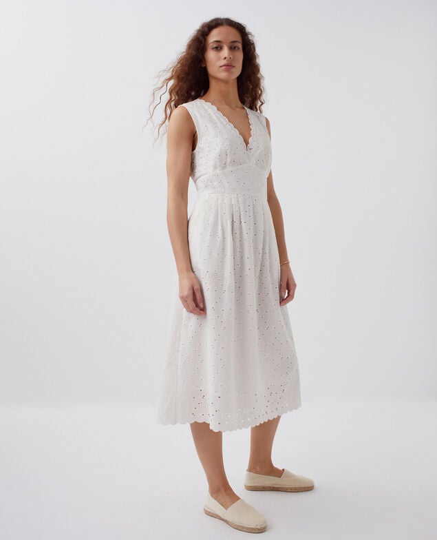 Broderie anglaise maxi dress H003 white