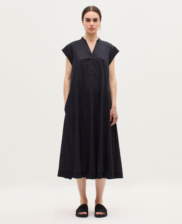 Cotton voile mini dress K080 vulcan gray