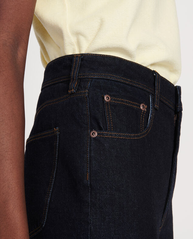 Straight-cut high-waisted jeans Denim rinse
