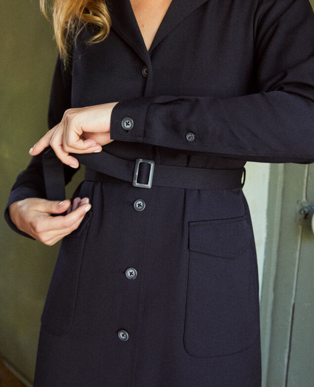 Plunge dress Dark navy