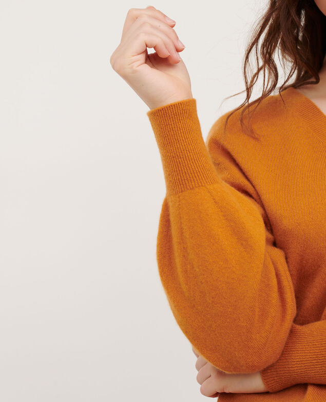 Loose cashmere 3D jumper Sudan brwn