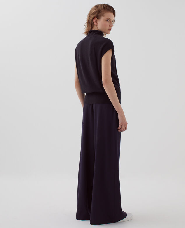 Sleeveless cashmere jumper H091 black beauty