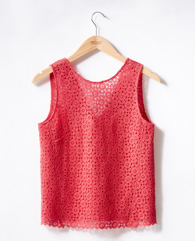Broderie anglaise top Ultra pink