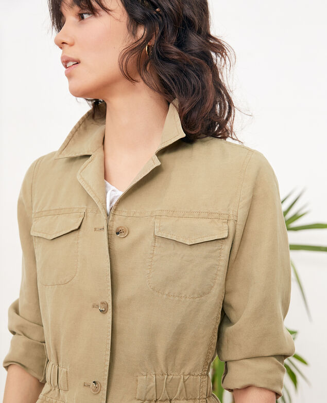 Safari jacket with linen Mastic