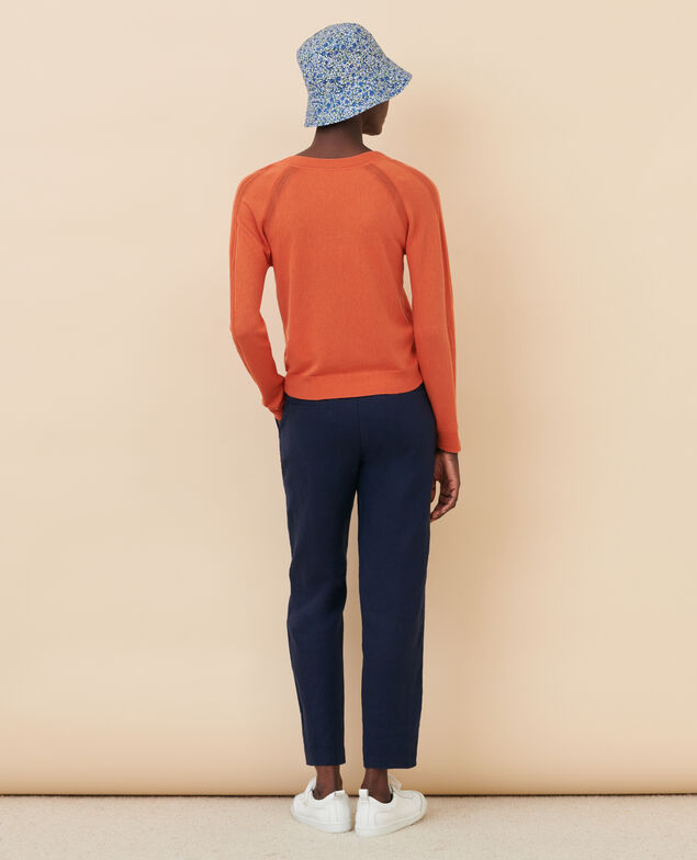 Mixed silk jumper 21 light orange