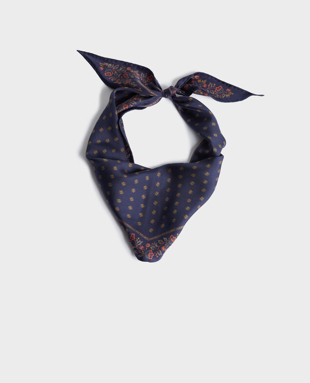 Diamond-shape silk foulard Night sky
