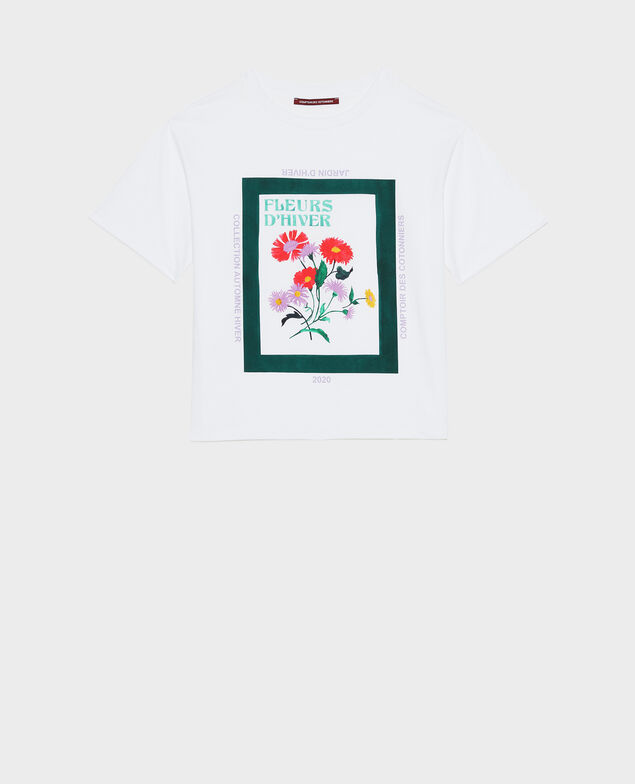 Wide cotton t-shirt Dark green