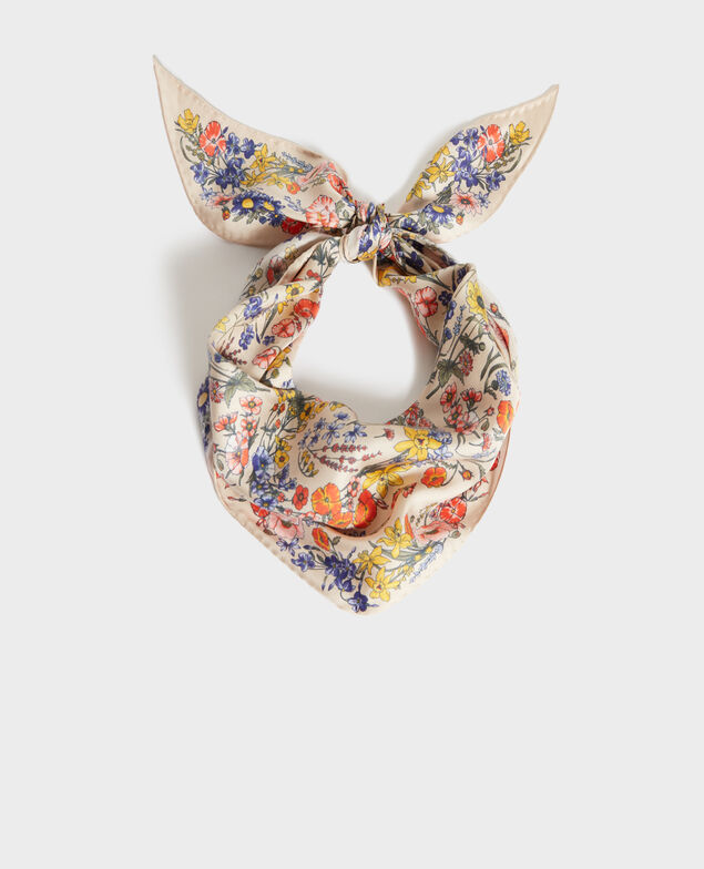 Silk diamond scarf Tapioca