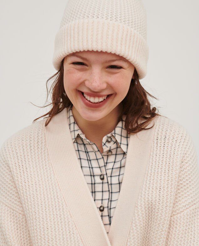 Virgin wool cardigan 8801 01 offwhite