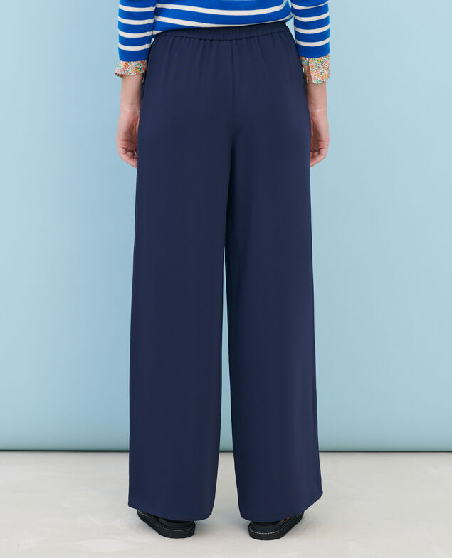 YVONNE high waisted wide trousers Night sky