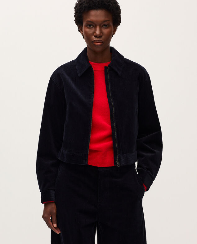 Corduroy jacket U690 navy