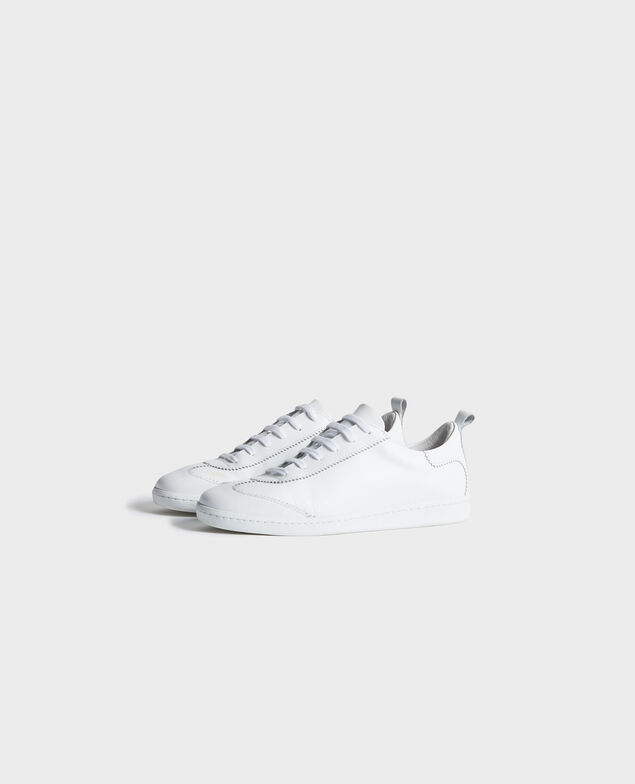 Lace-up leather sneakers Brilliant white