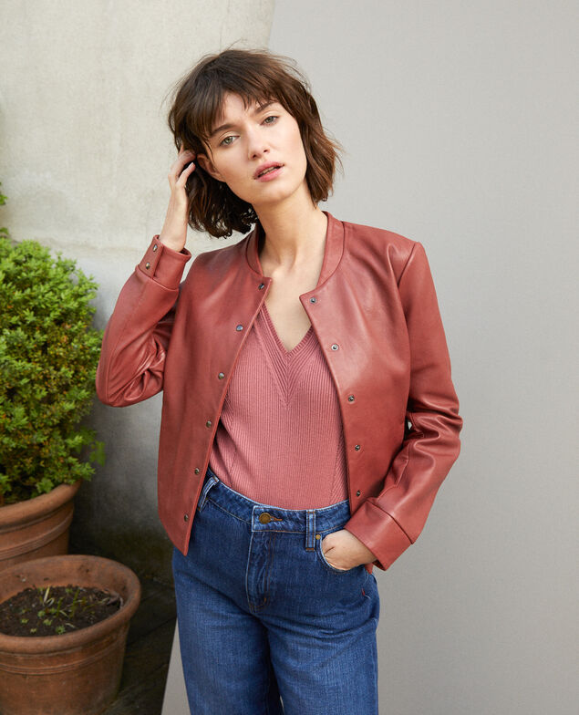  Leather bomber jacket Cowhide