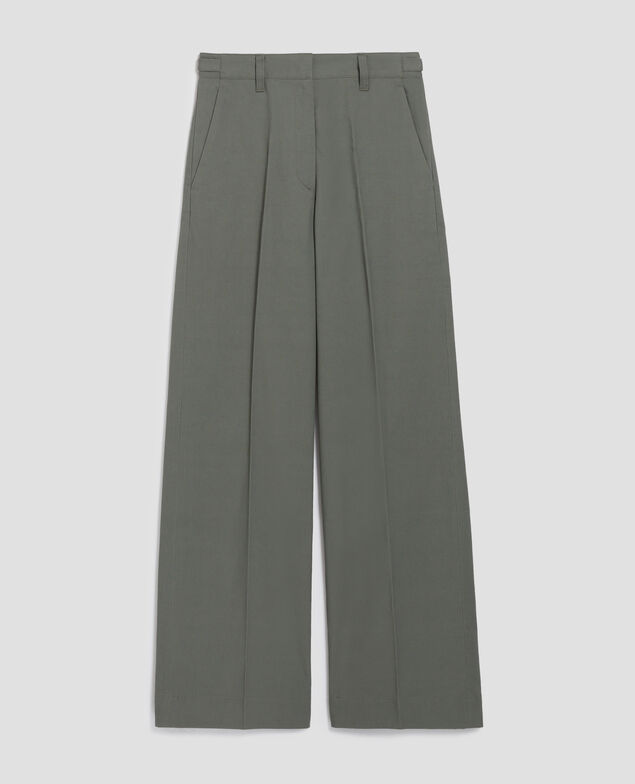 BLANDINE - Straight trousers J560 basil dark green