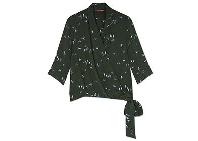 Comptoir des cotonniers Blouse cache-cœur imprimée