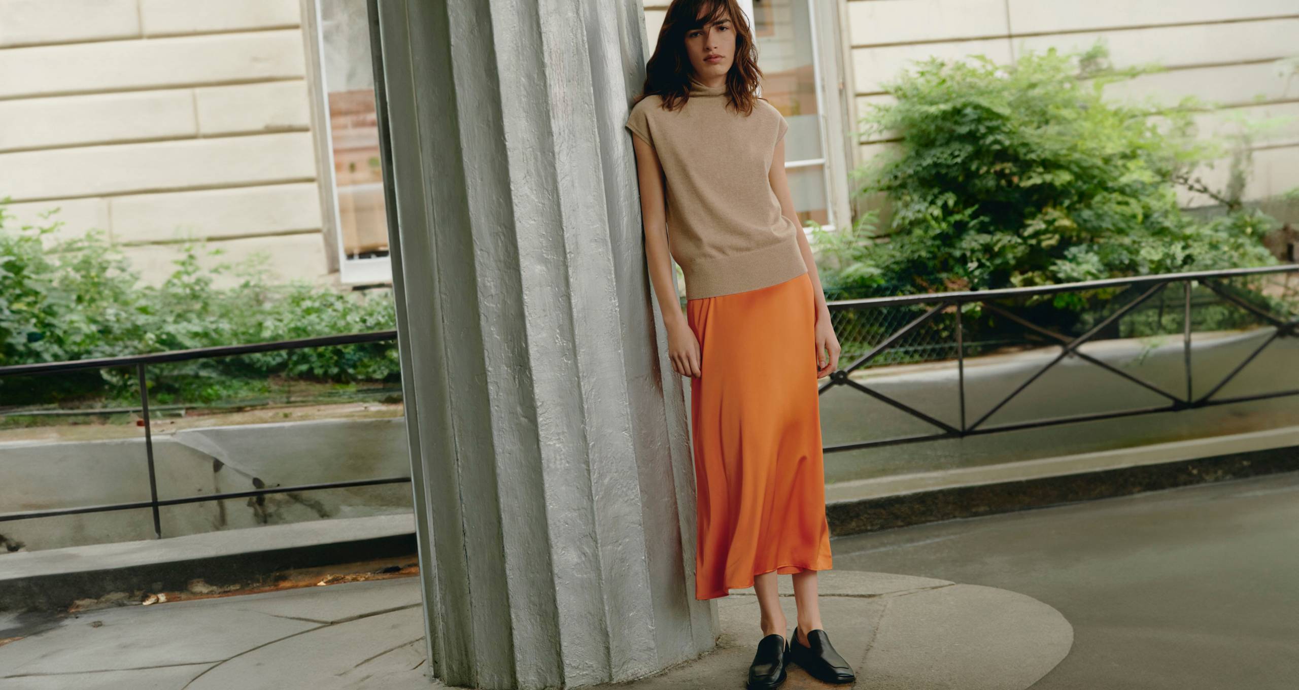 COMPTOIR DES COTONNIERS◆長袖ブラウス/38/レーヨン/WHT/無地 UNIQLO公式 | レディースのシャツ・ブラウス (COMPTOIR DES