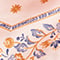 Diamond-shape silk foulard Seashell pink Nandana