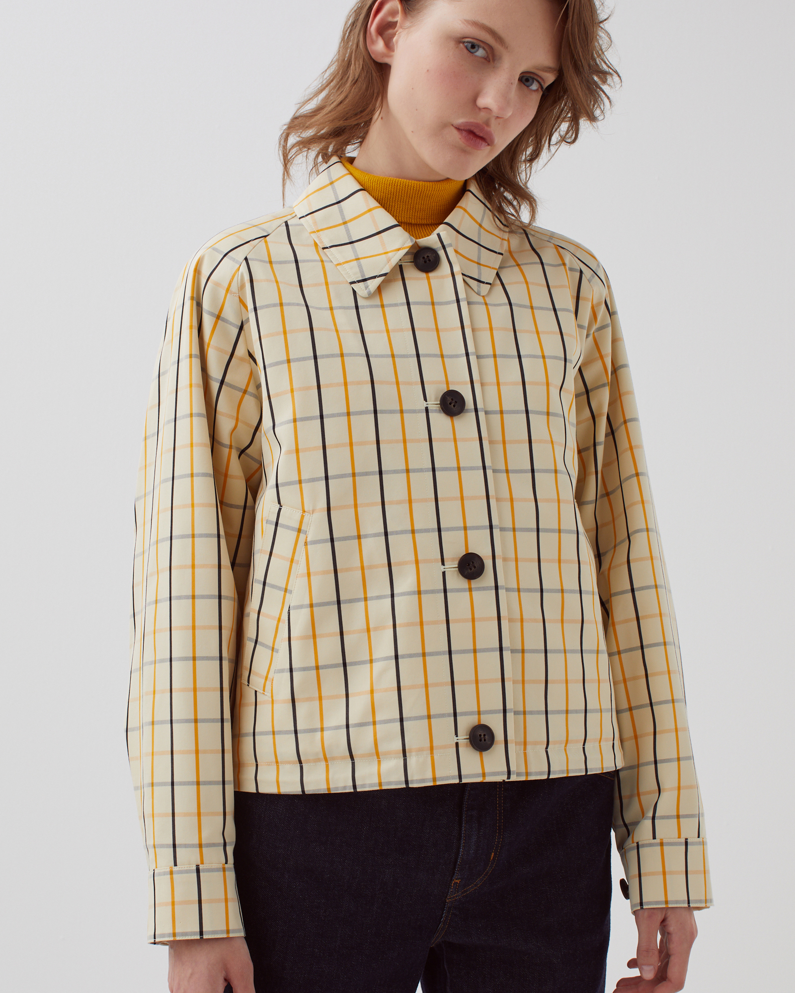 ジャケット・アウター Coco check jacket andmary ANDMARY】Coco check jacket