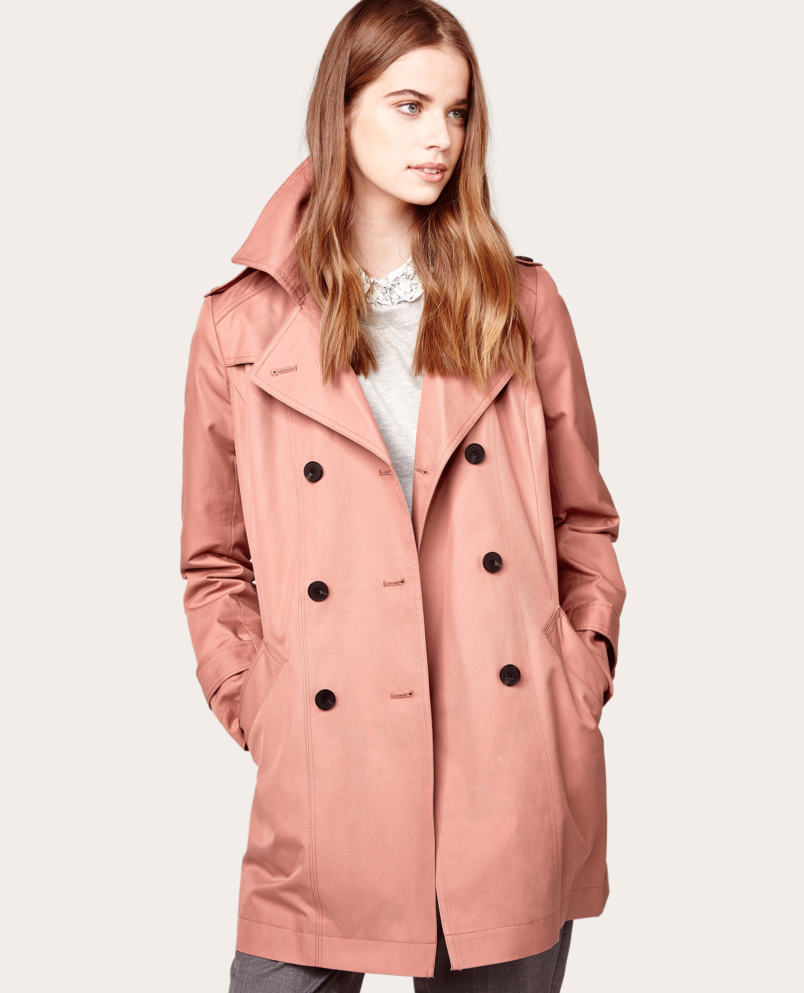 rose trench coat