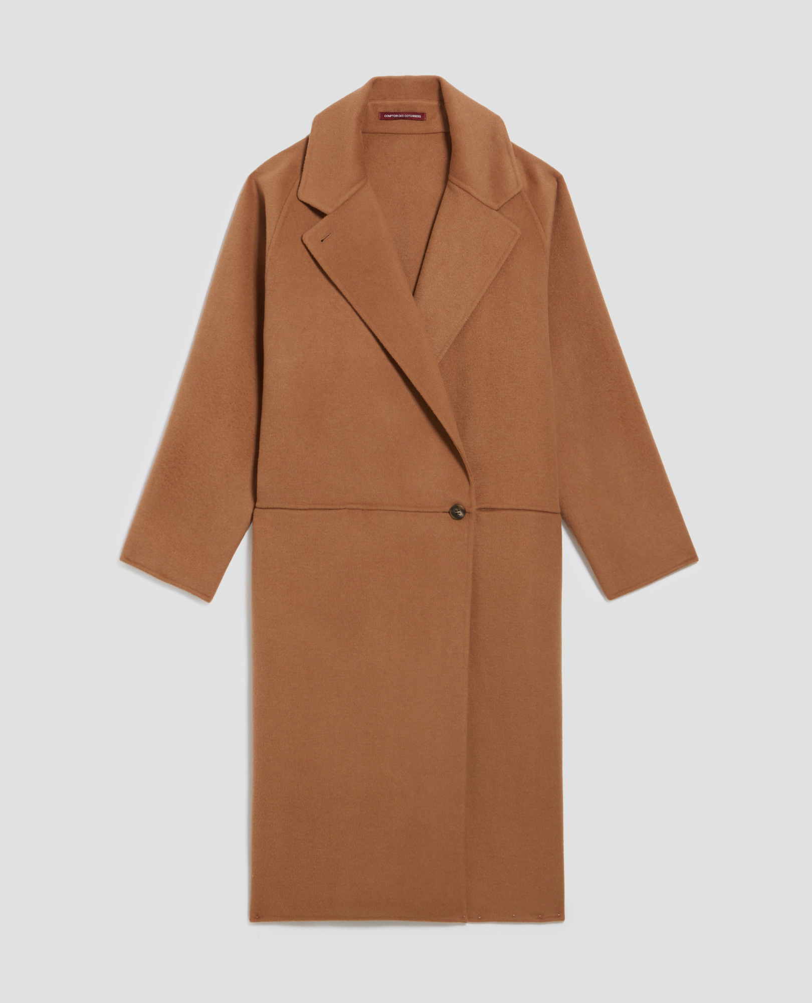 Double-sided long coat toasted coconut - Comptoir des Cotonniers Double-sided long coat toasted coconut - Comptoir des Cotonniers