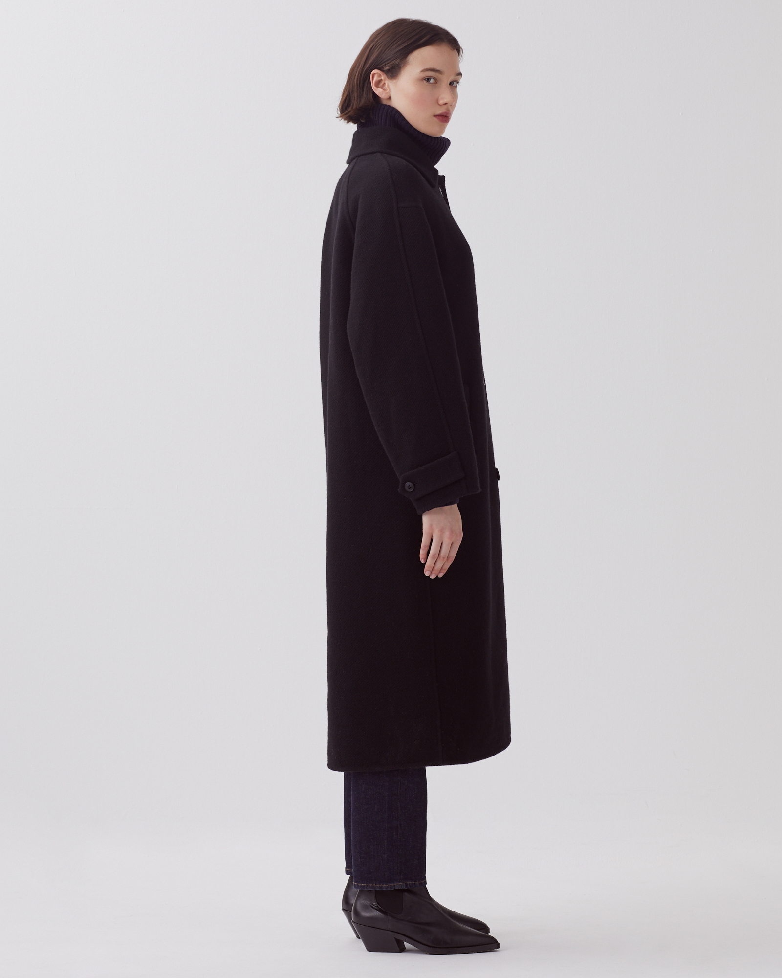 人気定番の - beauty black coat Long Comptoir Cotonniers des ジャケット・アウター