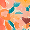 Silky printed skirt 0230 fauve orange 3ssk285v02