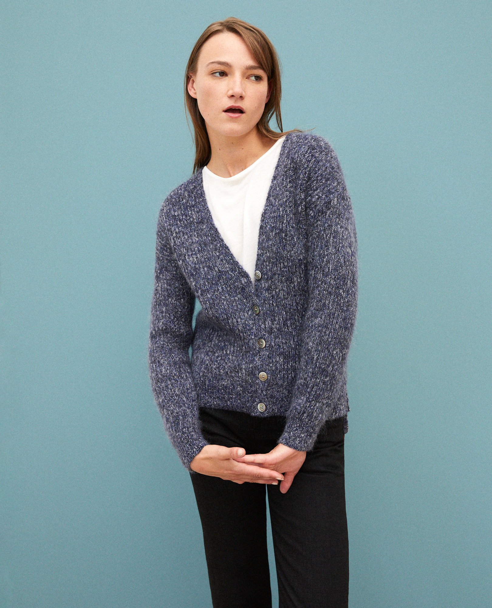 Sleeper Feather-Cuff Cropped Cardigan - ShopStyle