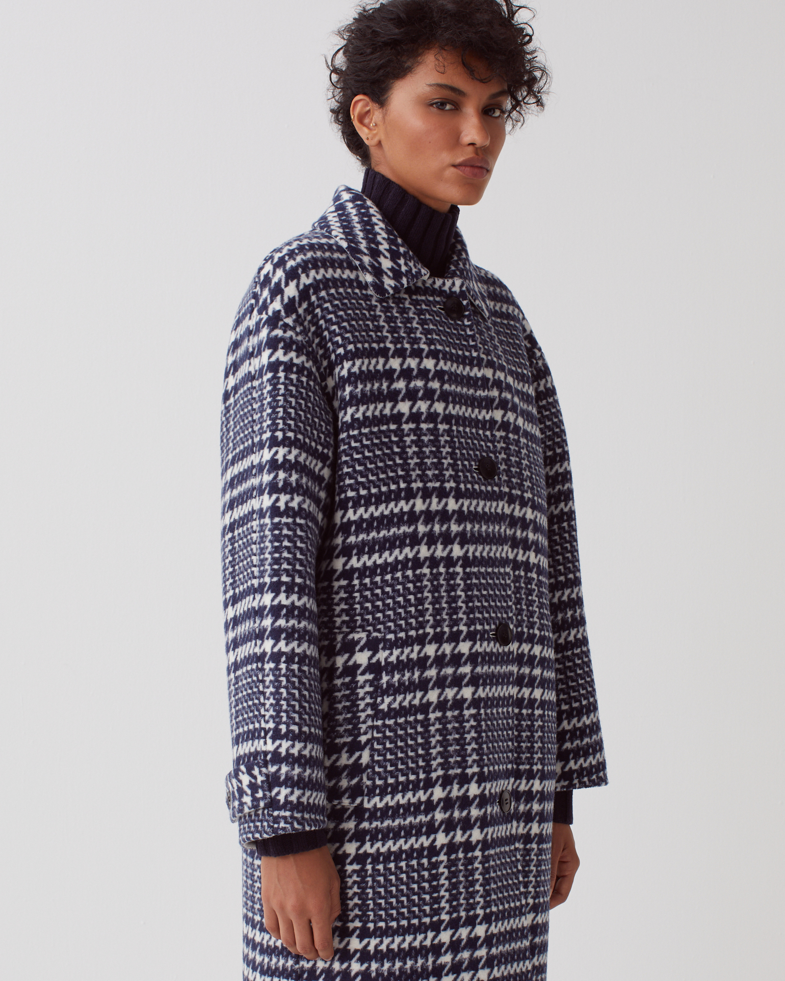 ジャケット・アウター calee Hound tooth pattern chester coat Camden Longline Coat (Houndstooth) – Holland Cooper ®