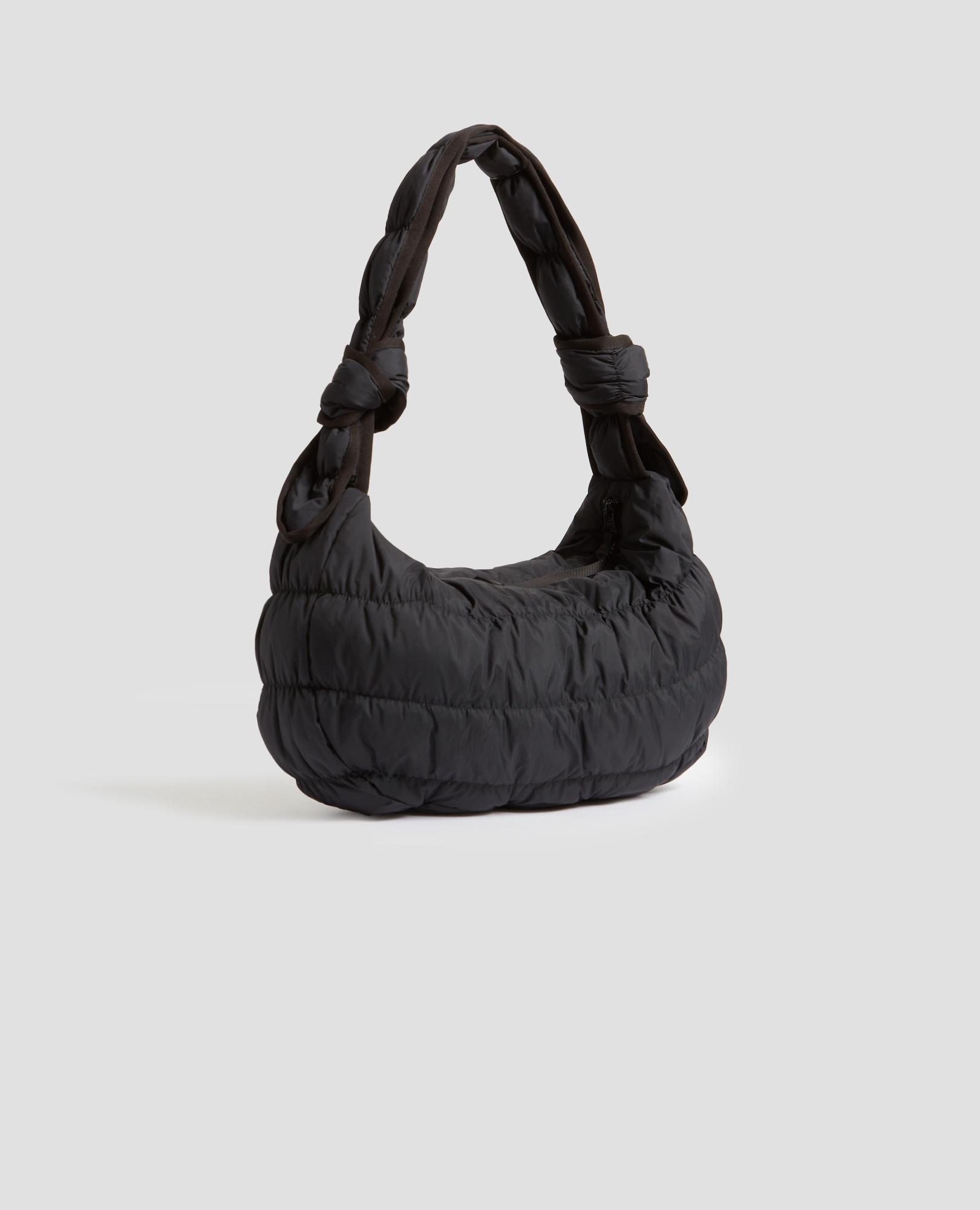 COMPTOIR DES COTONNIERS コトニエ ハーフムーンバッグ 黒 Half-moon quilted bag black - Comptoir des Cotonniers