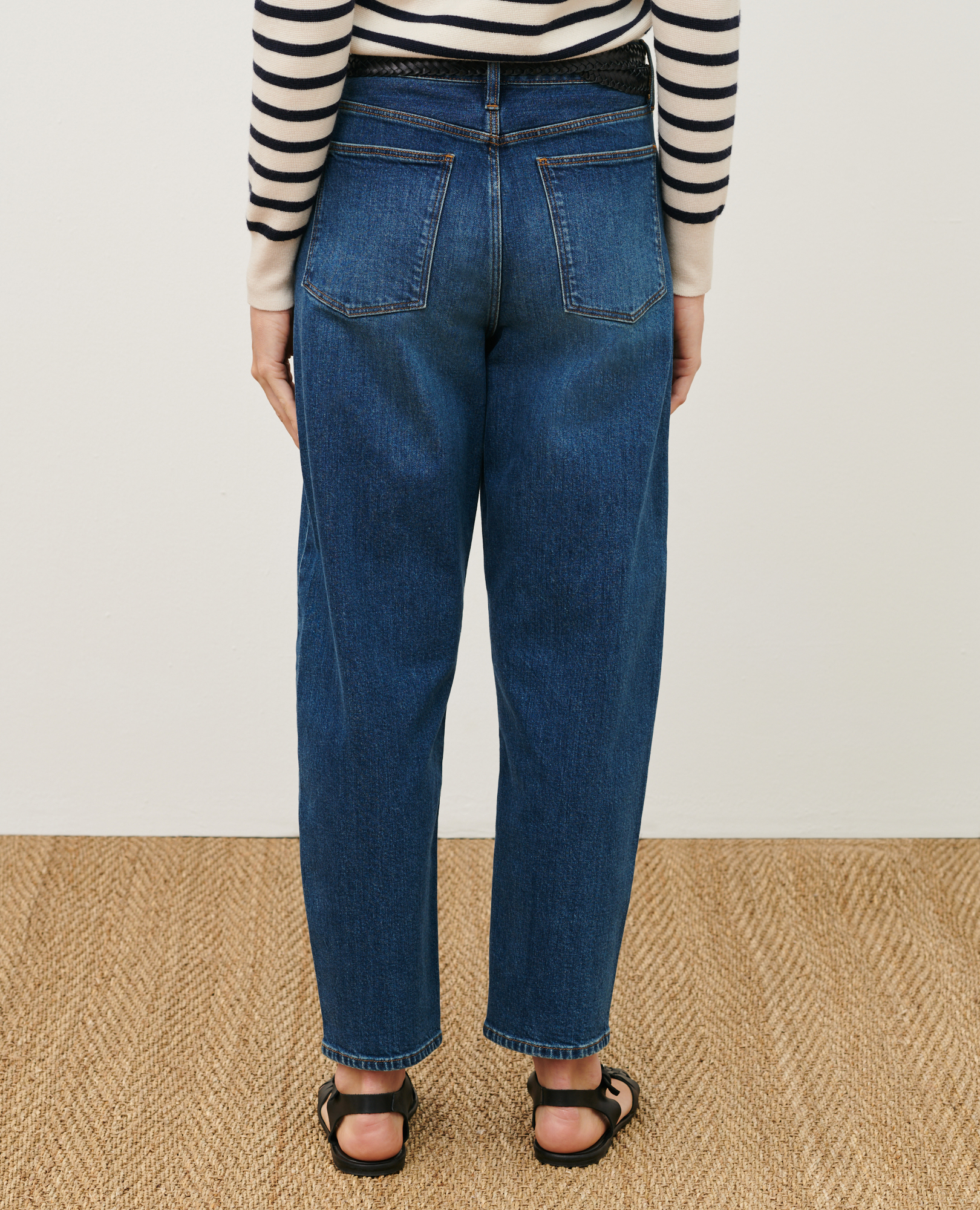 SYDONIE - BALLOON - 7/8 cotton jeans blue - Comptoir des