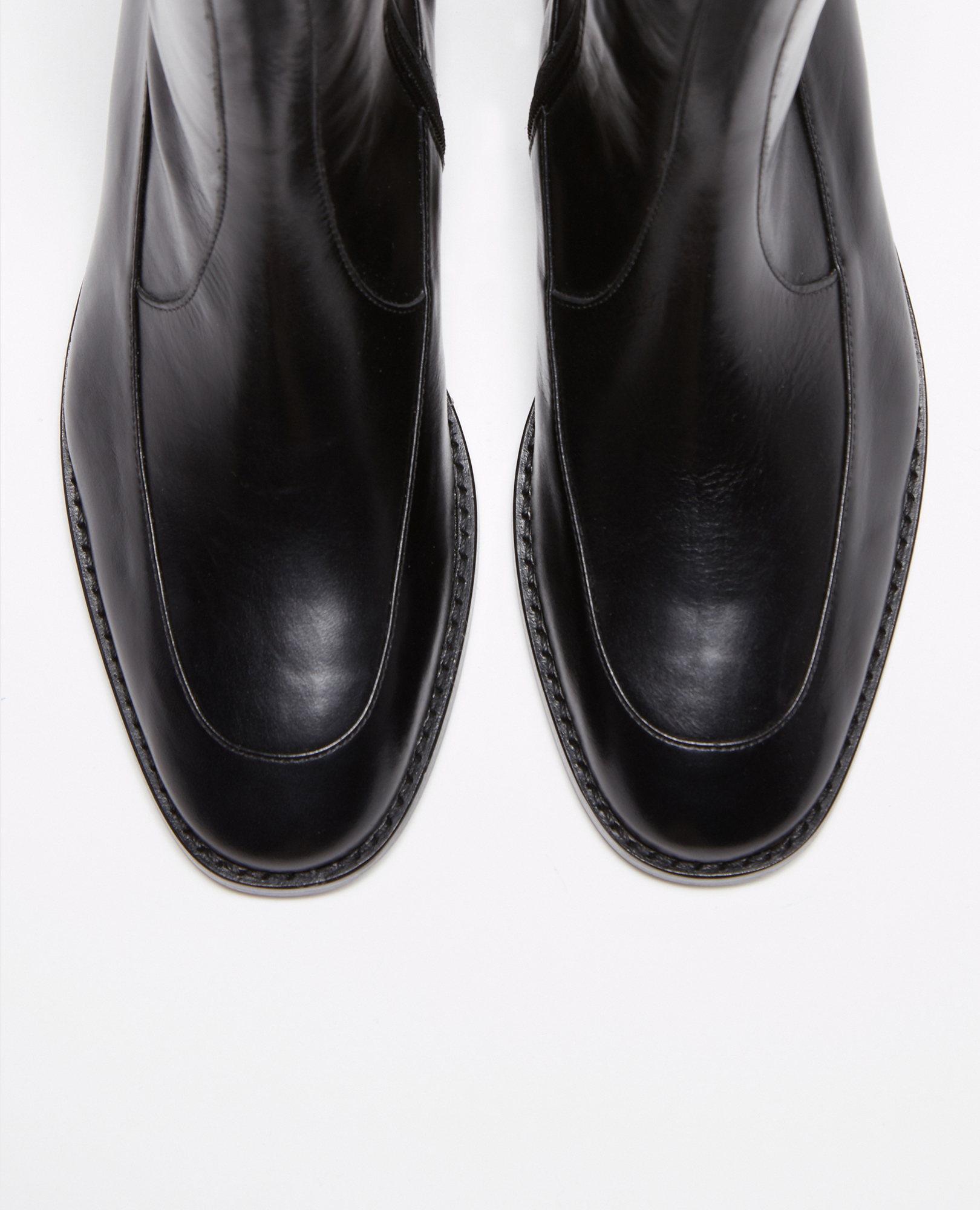 Fitted leather boots black beauty - Comptoir des Cotonniers