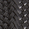 Wide braided leather belt 8853 09 black 3sbe070