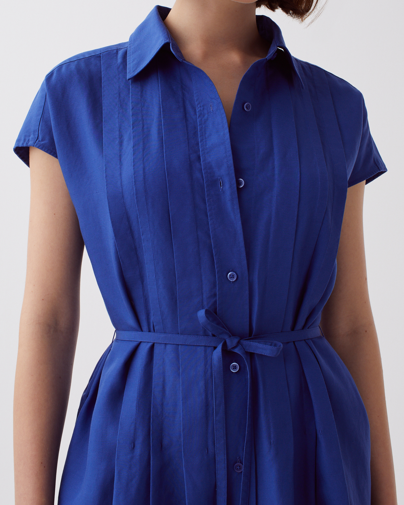 オールインワン・サロペット Bazar Deluxe Blue Cotton Short Dress Bazar Deluxe Blue Cotton Short Dress Mini in Blue | THE LIST