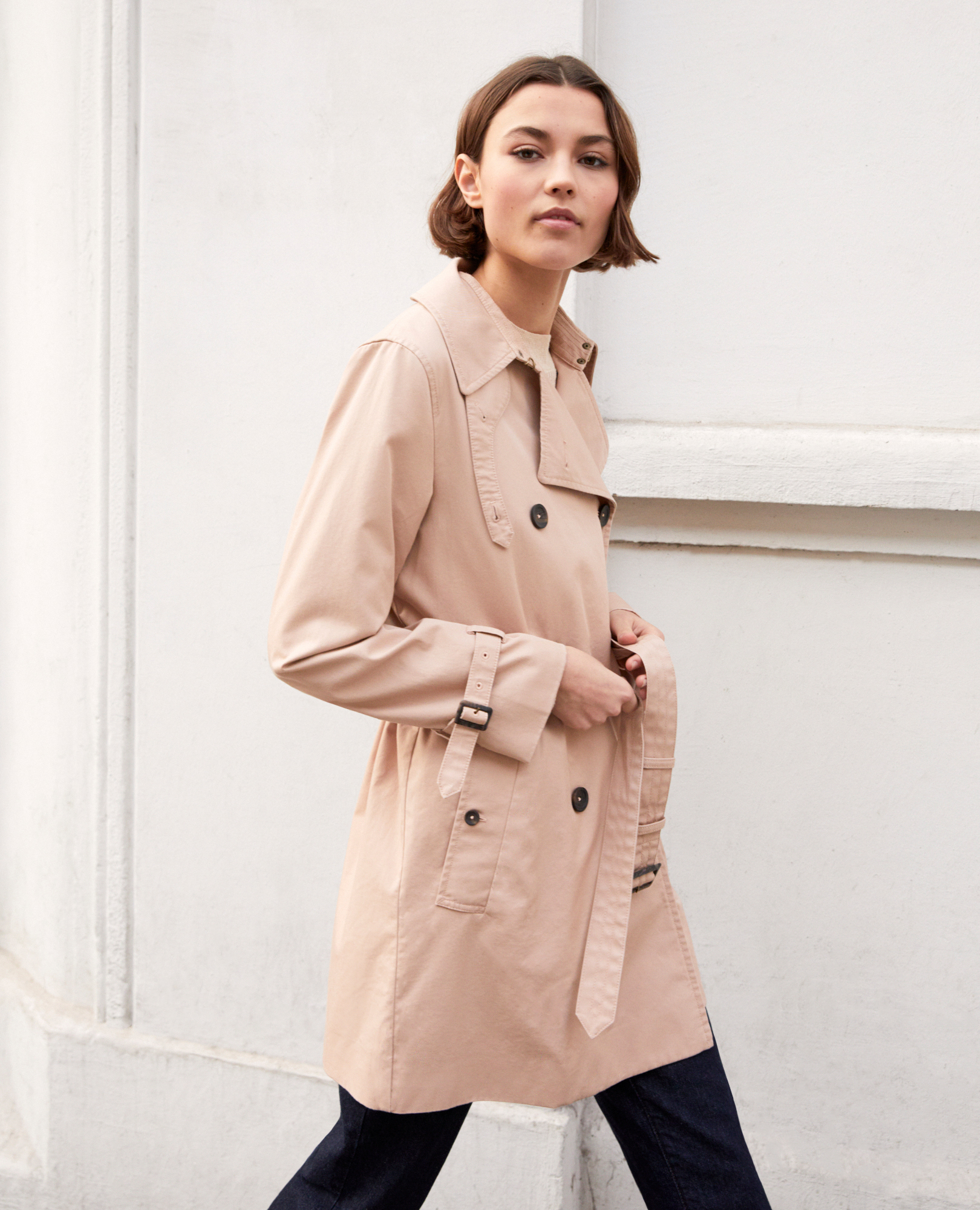 Pink Trench Vieux Rose Trench Rose Femme Sales