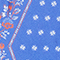 Diamond-shape silk foulard Royal blue Nandana