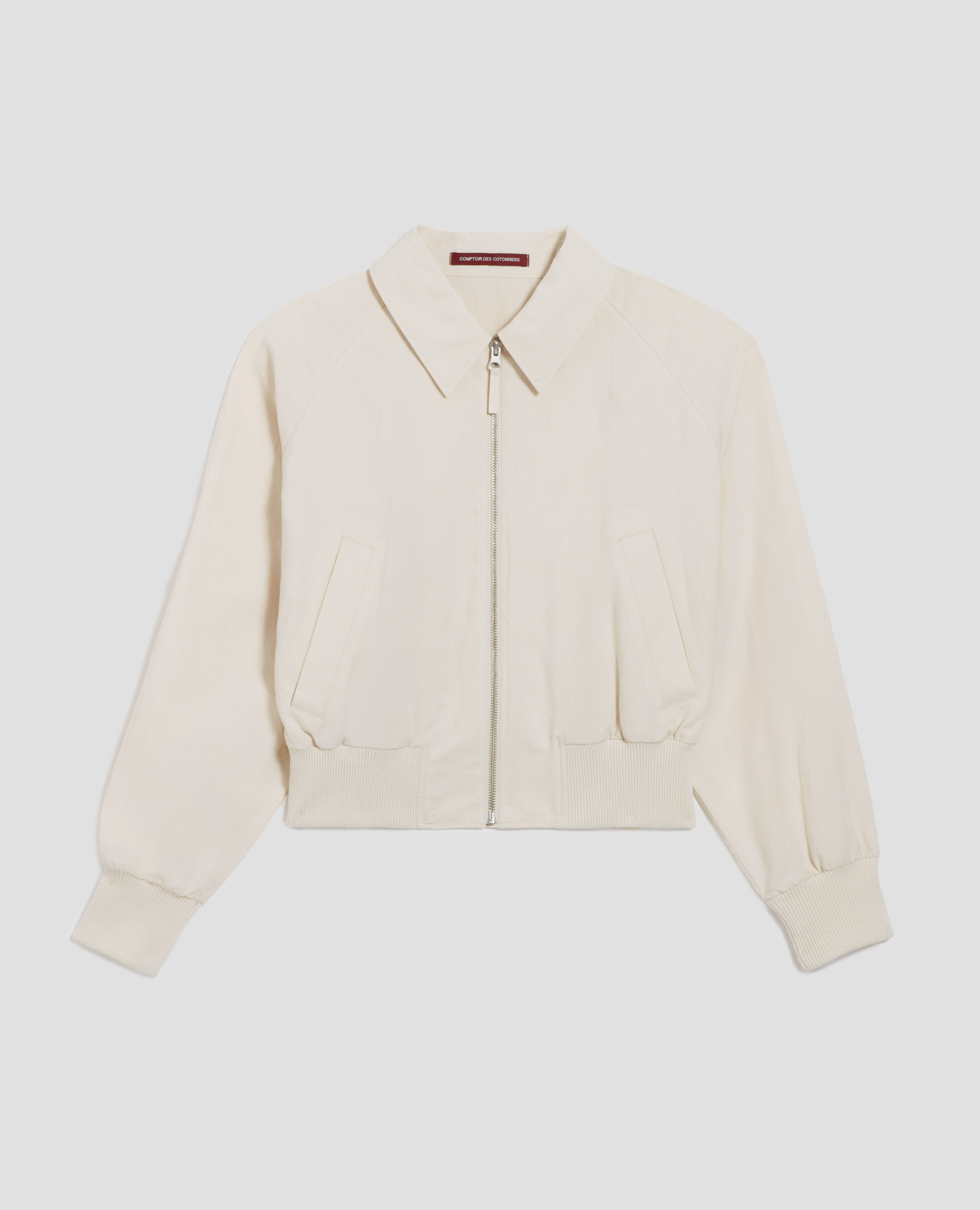 Zip-up jacket beige - Comptoir des Cotonniers
